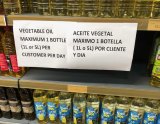 Sale of sunflower oil rationed in local supermarkets